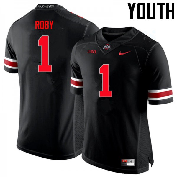 Ohio State Buckeyes #1 Bradley Roby Youth Official Jersey Black OSU38830